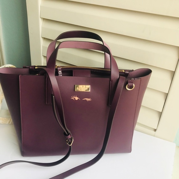 kate spade Handbags - NWT Kate Spade Nelle Crossbody/shoulder Bag. Plum